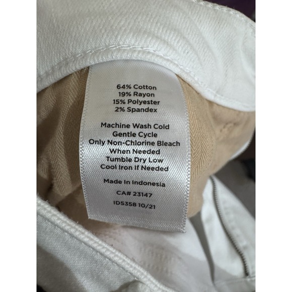 Talbots Jeans Womens 20W White Jegging Crop Simply Flattering Collection Stretch - Picture 11 of 11